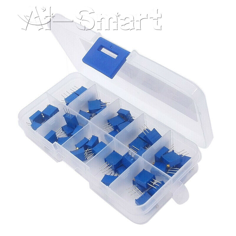 Potentiometer 500 Ohm 3296W Multi-Turn Trimmer - Variable Widerstände Mit Box Potentiometer Kit