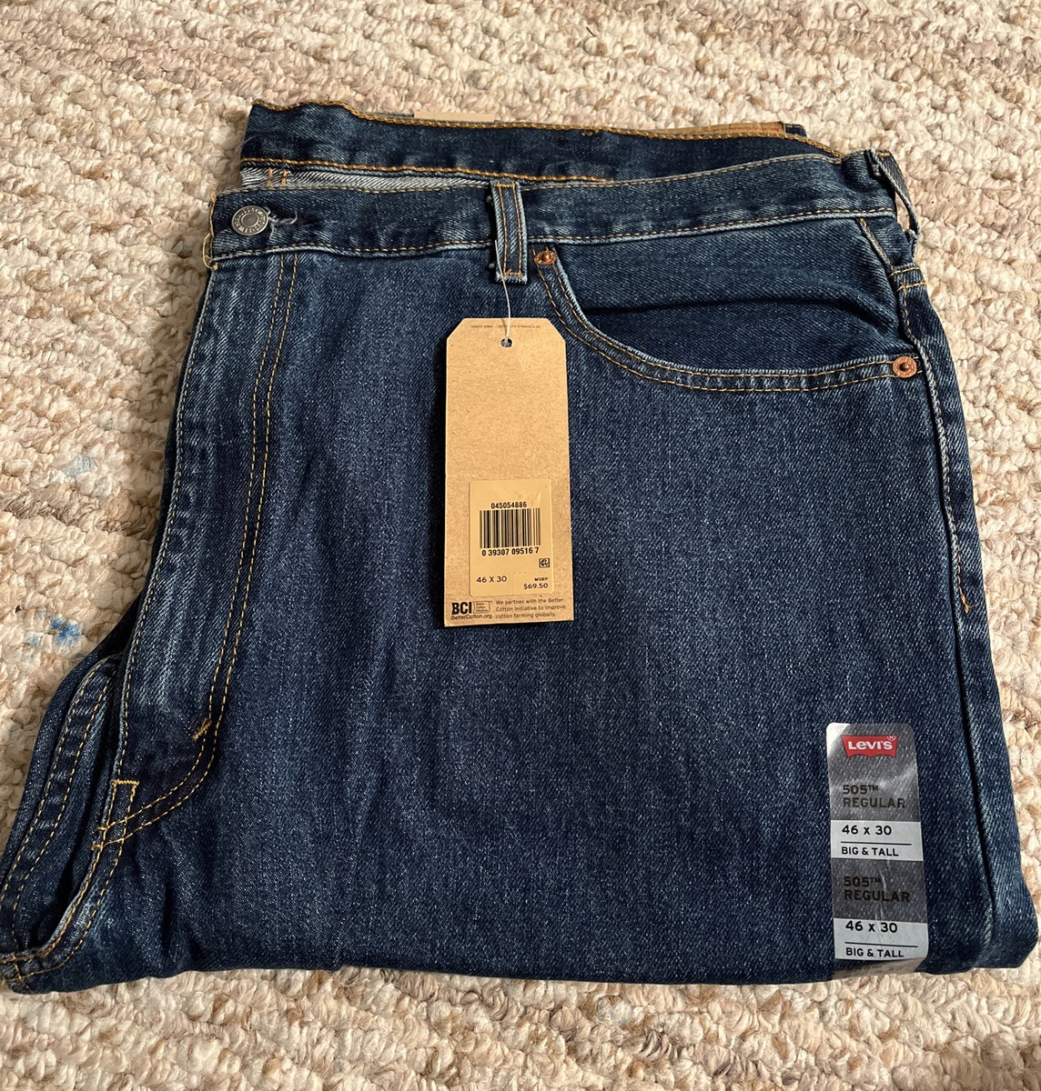 Levi's Men's 505 Big & Tall Straight Leg Regular Fit Jean, Dark Stonewash, Levi\u0027s Men\u0027s 505 Regular Fit Jeans (Also Available in Big \u0026 Tall