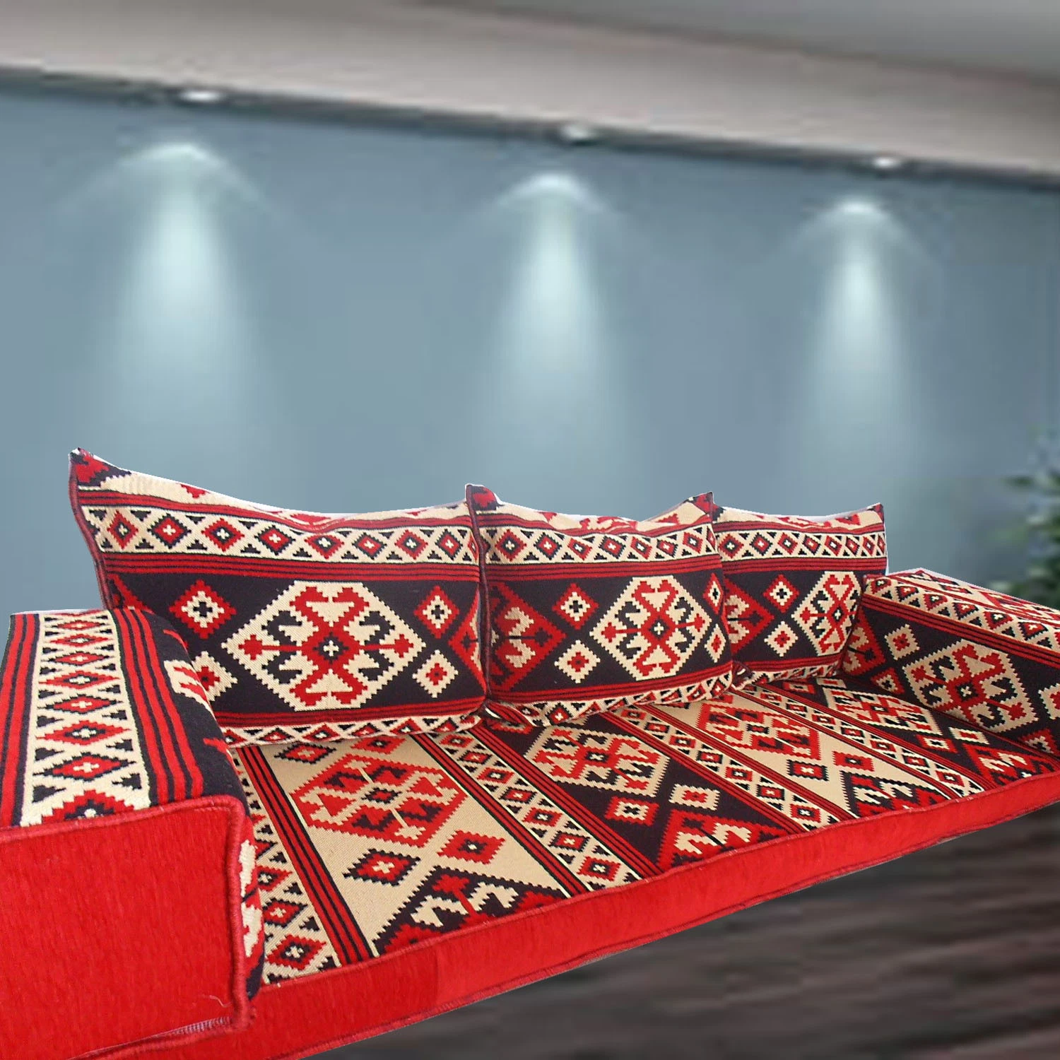 ARABIC Majlis Seating | FLOOR Sofa Set + PREMIUM Quality Foam Filling! UK Stock!