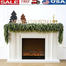 6 Ft Christmas Cedar Garland, Realistic Faux Pine