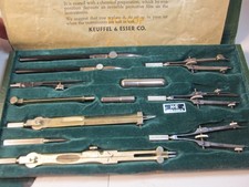 Vintage K & E Drafting Set, Tools Instruments Keuffel Esser