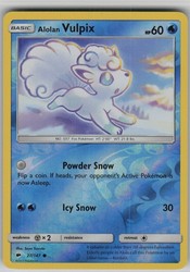 Alolan Vulpix 27/147 Burning Shadows Reverse Holo