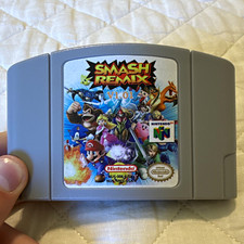 Smash Remix v1.01 N64 NTSC-U/C Multiplayer Fighting Game Pak Cartridge