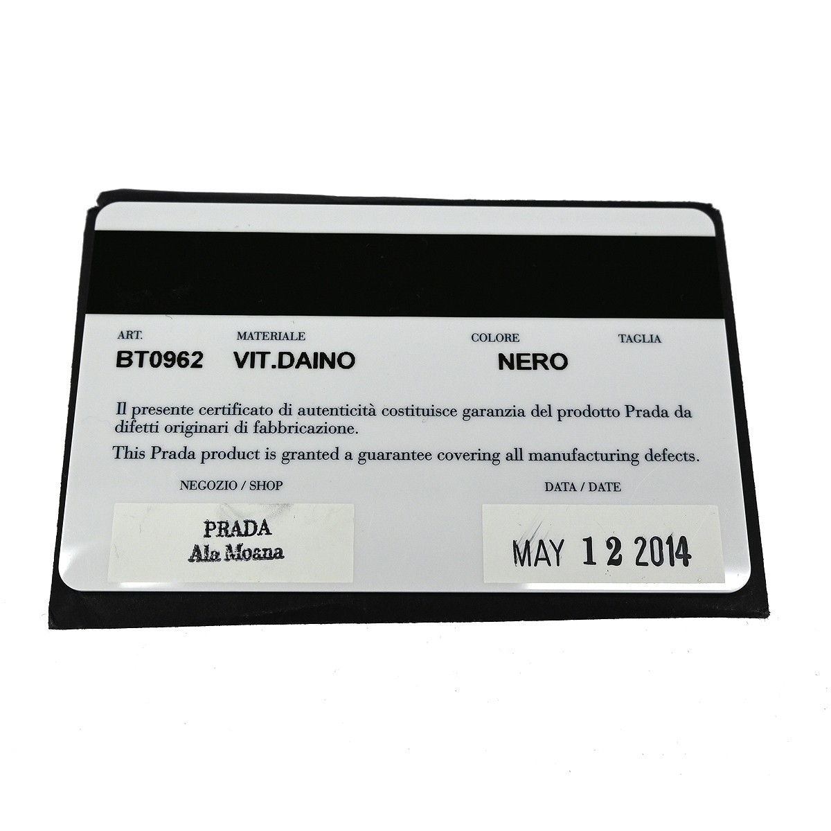 BUYIT Prada Black Leather 2way Handbag 180/BT0962 NQ03966 thumbnail 9