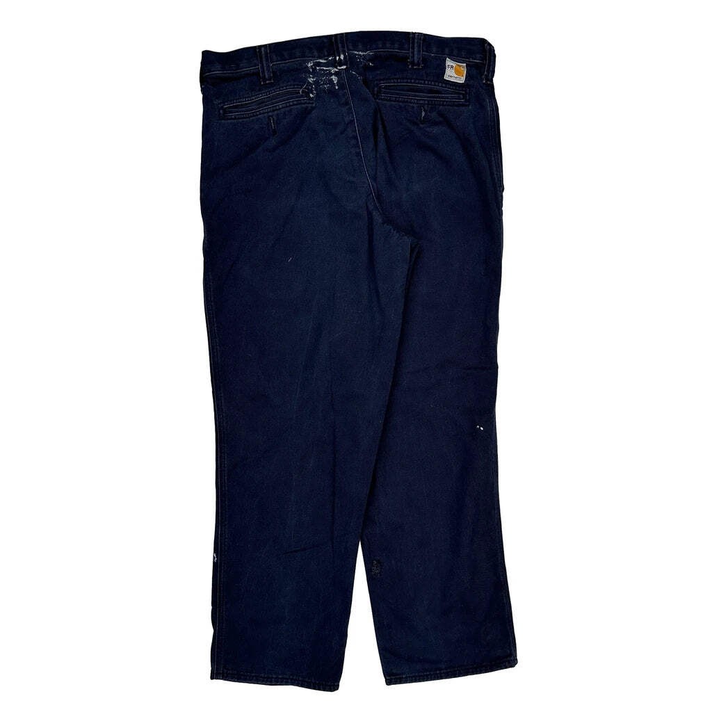 Carhartt Pants - 36W 30L Navy Cotton Blend