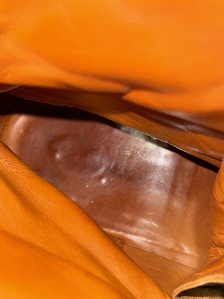 "Botas de cuero marrón vintage de los años 90 JIL SANDER hechas a mano en Italia 11"" pulgadas raras" Foto 4 de 4