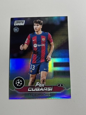 Pau Cubarsi Rookie Refractor 2023-24 Topps Stadium Club UCC RC #67 Barcelona 
