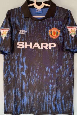 Eric Cantona Signed Autographed Manchester United 1992/93 Away
