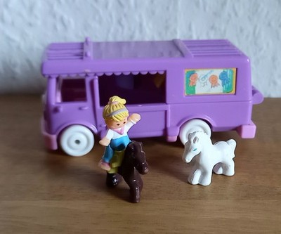 Mini Polly Pocket Bluebird 1994 Out `n About Stable On The Go Pferdetransporter