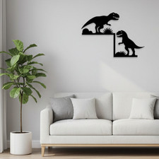 Gothic Fox Metal Wall Art Iron Animal Silhouette Rustproof Decor