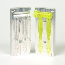 Soft Plastic Fishing Lure Injection Mold Ned Bomb 3.25" Two Cavity CNC A