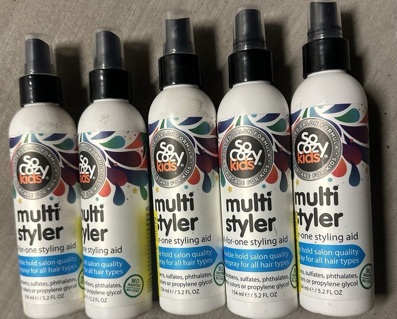 So Cozy Kids® Multi Styler All-For-One Hair Styling Aid • 5.2 fl oz 5 Bottle Lot