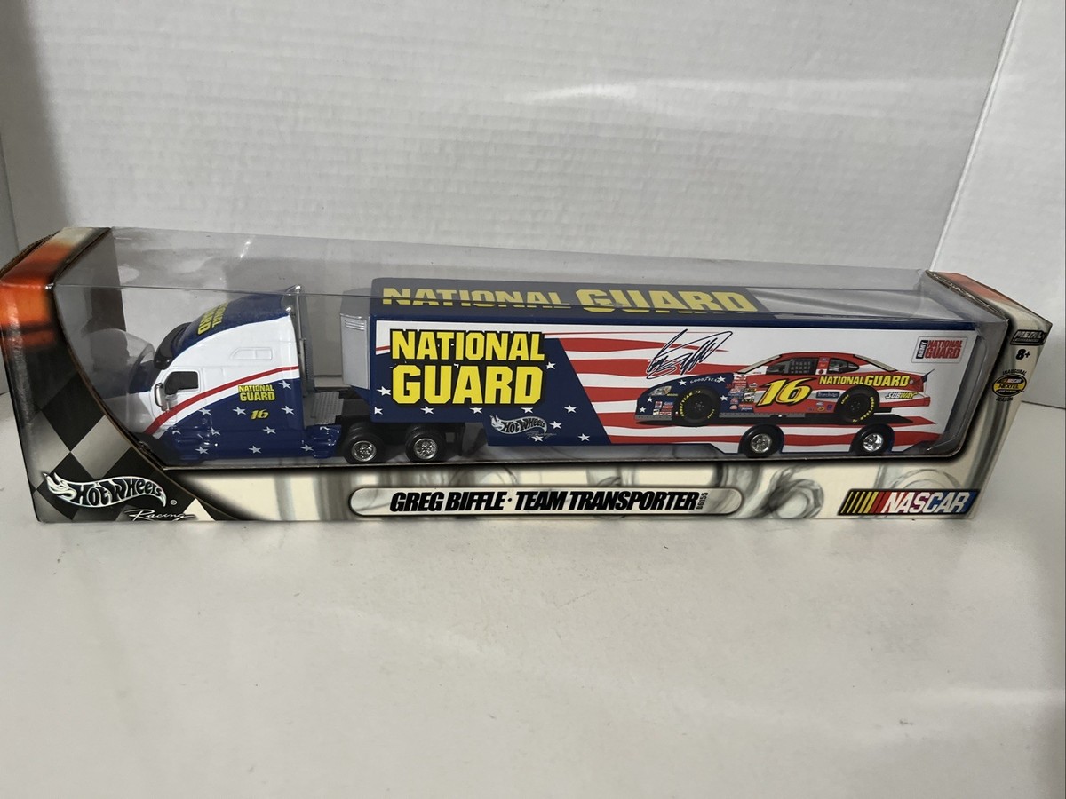 Hot Wheels Greg Biffle Team Transporter National Guard NASCAR 2004