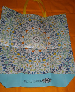 NEW  ~2 Floral Print @ Blue  Bottom Shopper Beach Gym  Tote Bags ~  18 x 17 x 6