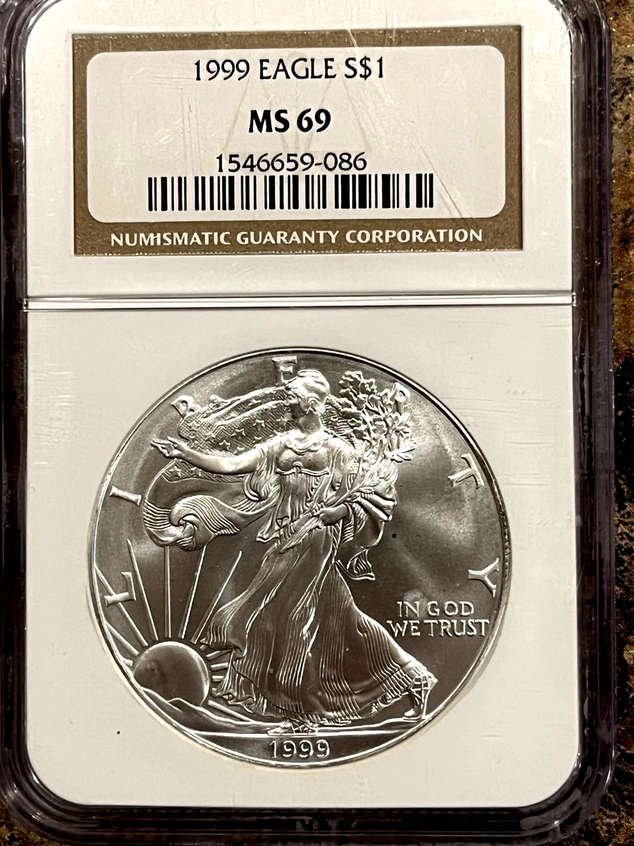 American Eagle MS 69 Graded 1999 Silver Bullion Coins for sale | eBay