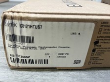 Emtek C8121HTUS7 Concealed, Passage, Rectangular Rosette, Hampton Knob, US7