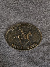 Vintage 1986 Bishop, California Mule Days belt buckle 1612