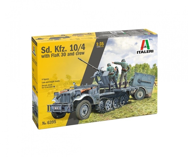 Italeri 6395 - 1:35 Sd. Kfz. 10/4 With FLAK 30 And Crew - New