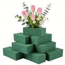 Floral Foam Blocks 7.8 L x 3.5 W x 2.4 H Inch Dry Wet Green Foam 12 Pack