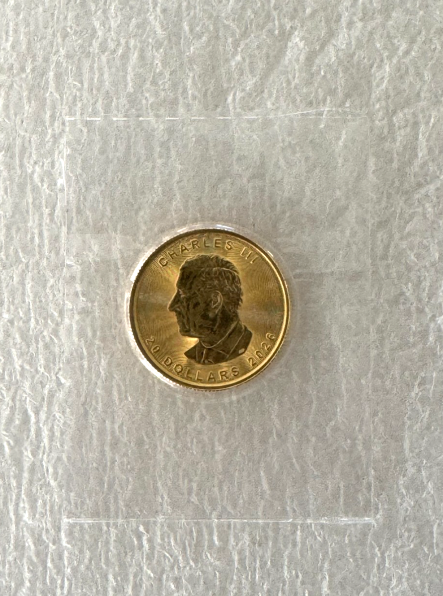 2026 Gold 1/4 oz Canadian Gold Maple Leaf .9999 fine Gold 1/4 oz