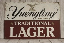 Vintage Yuengling Beer Tin Metal Sign 8x12 Rustic New Bar Man Cave Garage Den
