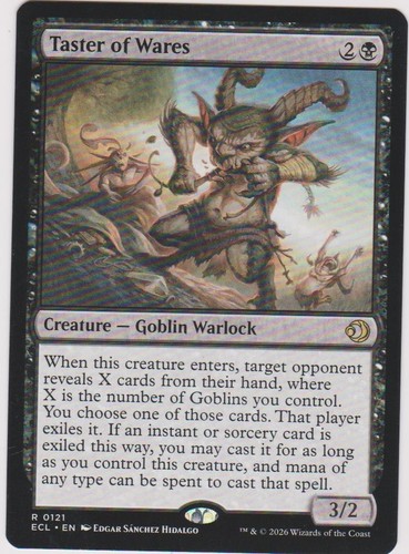 1x TASTER OF WARES-RARE NEW MTG  LORWYN ECLIPSED  BLACK #121