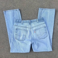 Vintage 80s Levi's 517 Boot Cut Jeans Faded Light Wash WORN IN FITS 33x31.5