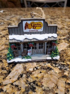 Cracker Barrel Old Country Store Christmas Ornament 2005 Log Cabin Porch Snow