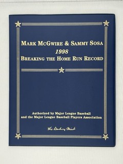 Danbury Mint 1998 Mark McGuire/Sammy Sosa Home Run set 22kt gold cards (2) total