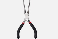 Image of Needle Long Nose Small Curved Grip Pliers Steel Sharp Ultra Thin Hand Tools