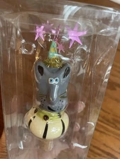 Whimsical Ceramic Party Cat Wine Stopper New ~6”