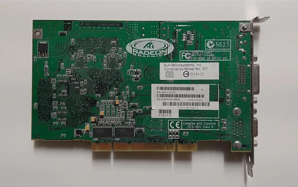 Sun 375-3126 XVR-100 PCI Graphics Accelerator (32MB) ATI Radeon 7000, X3769A - Image 2 of 3