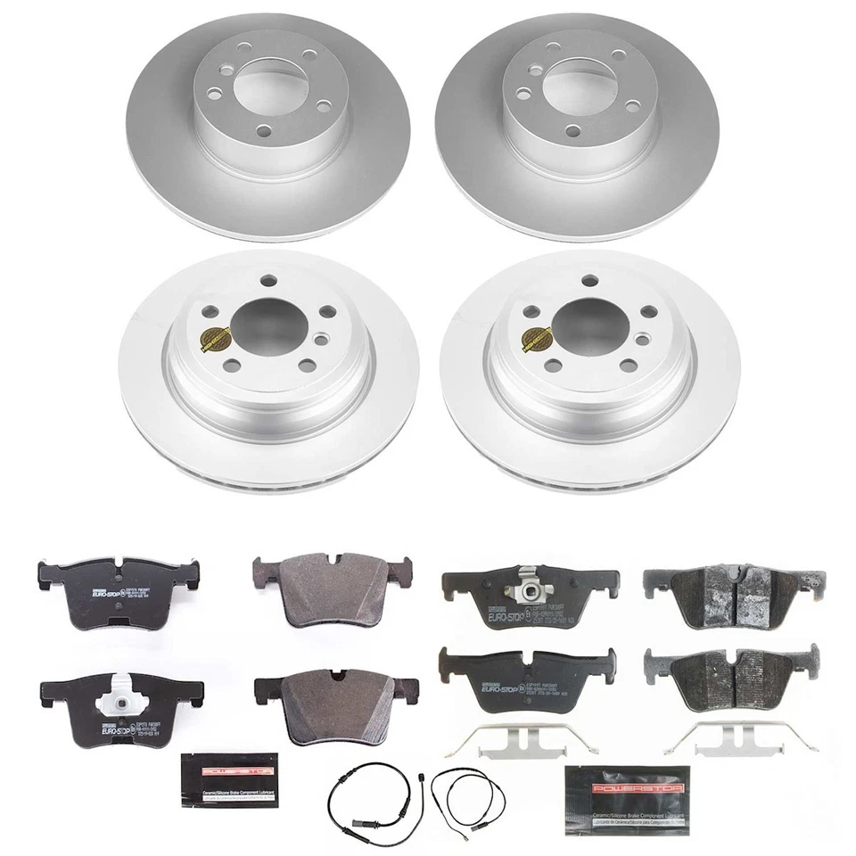 ESK6925 Powerstop Brake Disc and Pad Kits 4-Wheel Set Front & Rear for 330 328 — 第 2/4 张图片