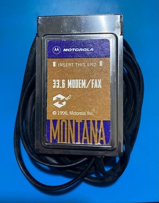 Motorola Montana 33.6 Modem PCMCIA Card with attached RJ11 cable