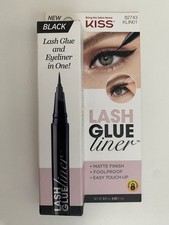 KISS Lash GLUEliner, BLACK 2-in-1 Felt-Tip Eyelash Adhesive and Eyeliner