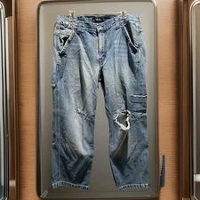 Vtg JNCO industries Quality Construction Shifter Carpenter Jeans Wide Leg 36x30