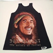 The Roxx Bob Marley The Legend Of Reggae Graphic Tank Top Men's Size M Black