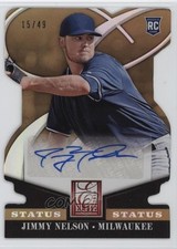 2014 Donruss Elite Signatures Status Gold Die-Cut /49 Jimmy Nelson #49 Auto 07ke