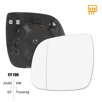 Mirror Glass Heated with Backing Plate Driver Side LH for AUDI Q7 for VW Touareg
