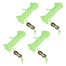 4 Bundles Reflective Tent Rope Camping Night Guy Lines Cords Canopy Tie Downs
