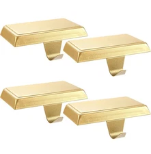 Christmas Stocking Holders Mantel Stocking Hanger Hooks Fireplace Mantle Meta...