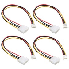 ThtRht 4 Pack Molex to Floppy Adapter 4 Pin IDE 4P FDD Hard 20 cm, Black
