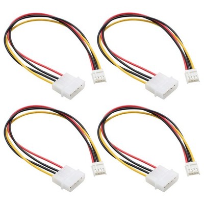 ThtRht 4 Pack Molex to Floppy Adapter 4 Pin IDE 4P FDD Hard 20 cm, Black