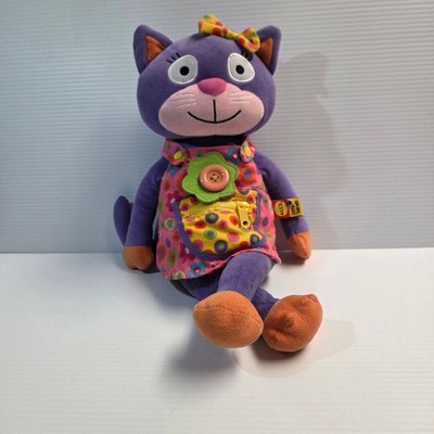 ALEX Toys Developmental Plush Cat Teach Me to Dress Skill Button Zip Snap Buckle