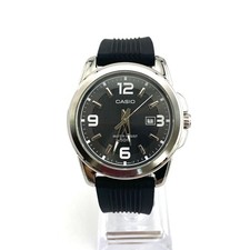 CASIO MTP-1314 Quartz Watch Black Dial Resin Band 42mm Wrist 19.5cm From Japan