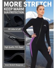 Owntop Wetsuit 5mm Neoprene Diving Suit - size large Thicken Full Wet Suit, ..