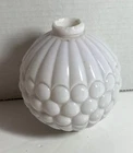 Hobnail milk glass lightning rod ball