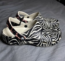 Crocs Classic Animal Remix Clog Bone/Multi Animal Size M10/W12 New Zebra Leopard
