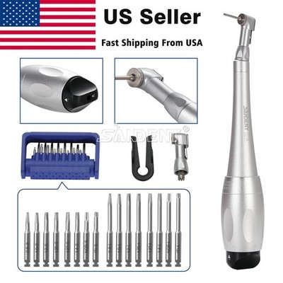 Dental Universal Implant Kit Torque Wrench Contra Angle & 16 Drivers silver