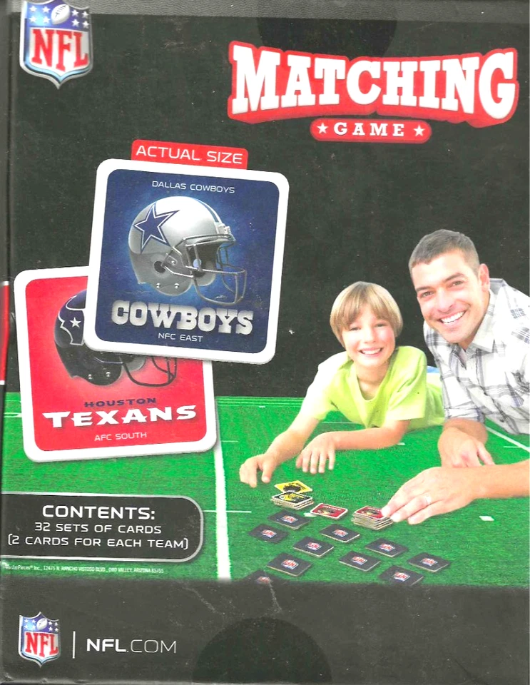 NFL, Matching Game all 32 teams 64 Cards, NEW!  Age 5 up Official NFL Product - Image 2 of 3